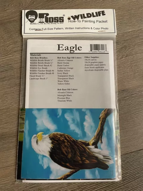 BOB ROSS WILDLIFE Painting How To Packet Instructional Booklet Eagle ...