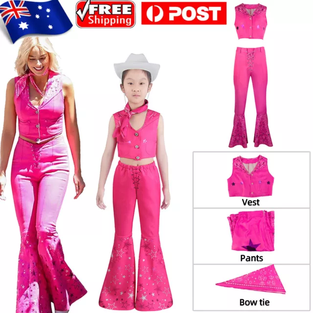 Barbie Margot Robbie Cosplay Costume Kids Adults Barbie Outfits Party Christmas