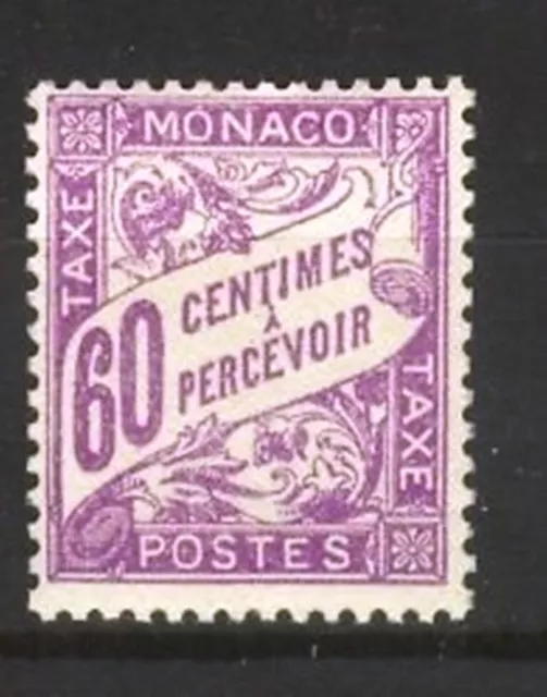 MONACO STAMP TIMBRE TAXE YVERT N° 22 " 60 c LILAS " NEUF xx TTB