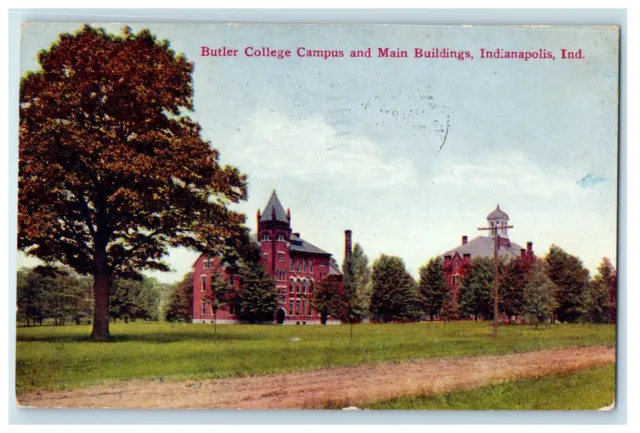 1910 Butler College Campus and Main Buildings Indianapolis Indiana IN Postcard