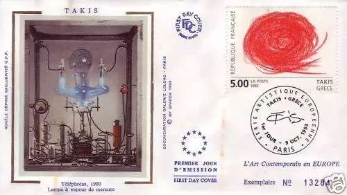 2834 FDC ENVELOPPE 1er JOUR SOIE   TAKIS