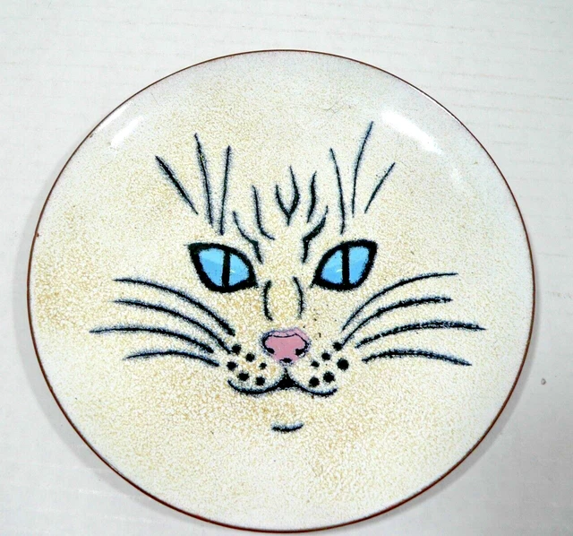 MCM ANNEMARIE Davidson Enamel on Copper Cat Trinket Dish. 6