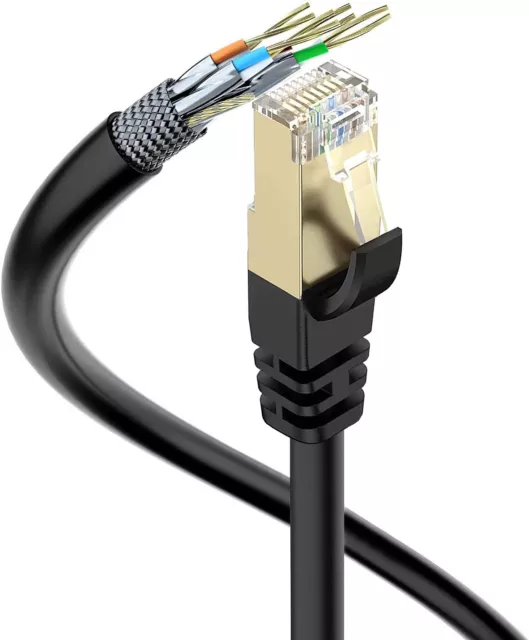 PRO Tested & Certified Quality, Cat 8 15M High Speed Gigabit LAN Network Cable 3