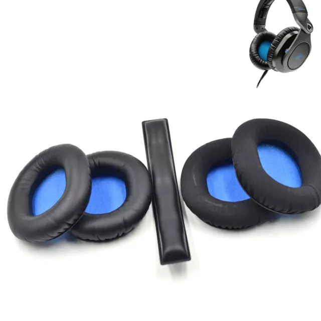 Leather Earpads Cushion Headband Cover For Sennheiser HD8 DJ HD6 MIX Headphone