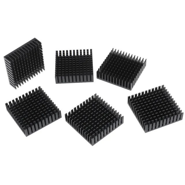 2Pcs 40X40X11Mm Black Aluminium Heatsink Chip Thermal Conductive Block.MJ