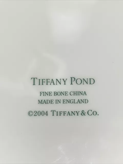 Tiffany And Co 2004 Tiffany Pond Frog Plate Fine Bone China - Made In UK 3