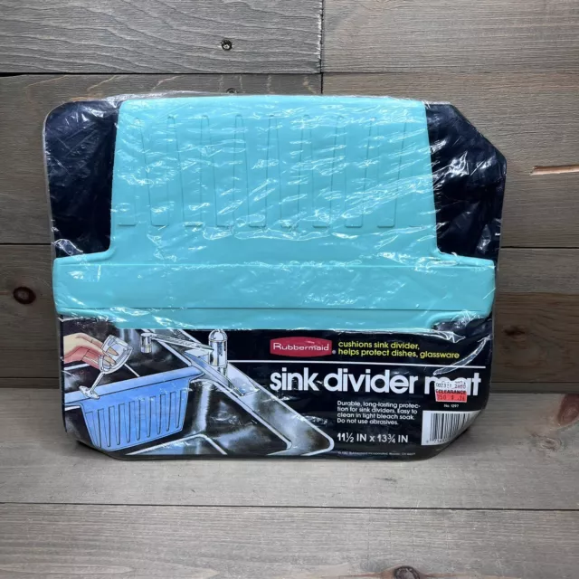 Vintage Rubbermaid 1987 Twin Sink Divider Mat Slate Blue #1297 NOS USA for  sale online