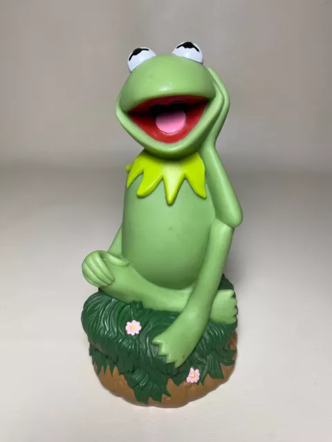 Vintage Kermit The Frog Plastic Bank Muppets Jim Henson 8.5" Tall