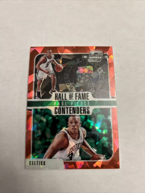 2018 Panini Contenders Optic Hall of Fame Prizms Red Cracked Ice Paul Pierce HOF