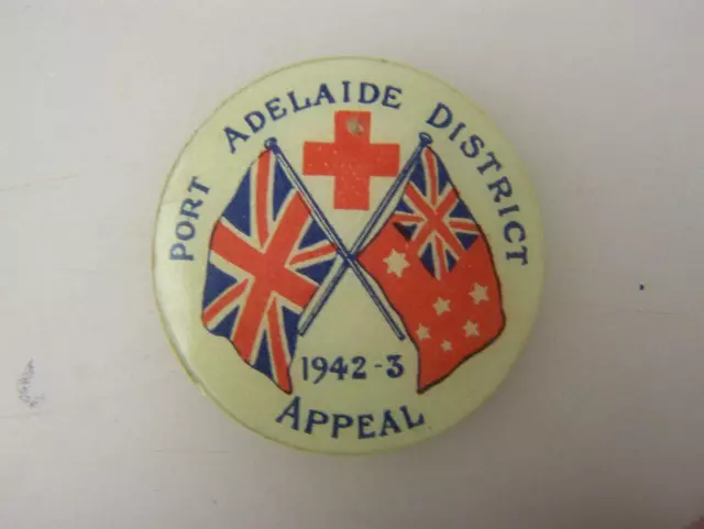 Coated card pin badge 1942 Port Adelaide District Appeal                    2645