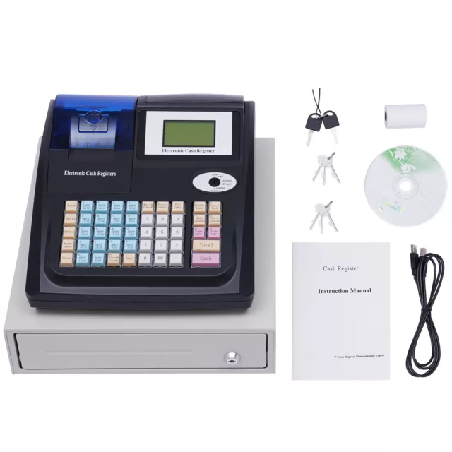 Electronic Cash Register Cashier POS System USB Serial Port 48 Keys Commercial