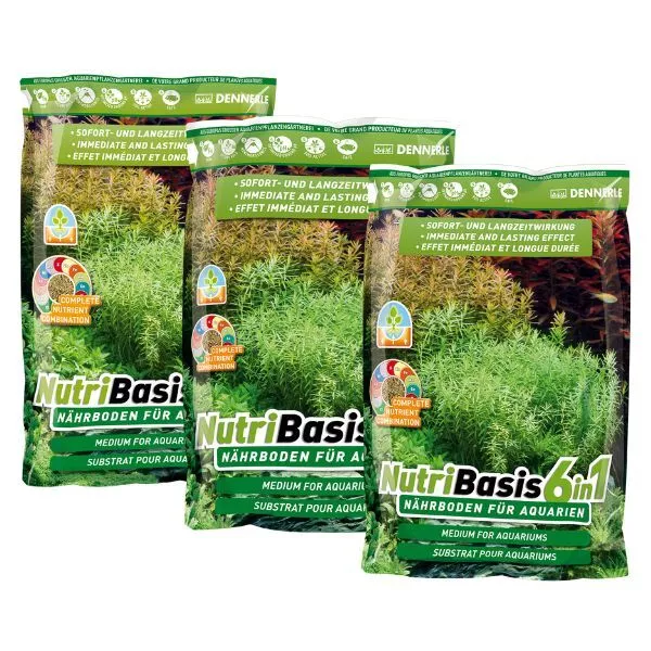 Sustrato Dennerle NutriBasis 6 en 1 nutriente de acuario crecimiento de plantas suelo de pecera