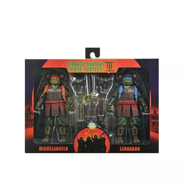 NECA Teenage Mutant Ninja Turtles 3 (Movie) - 7" Scale Action Figures Leonardo &