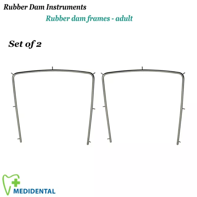 ENDODONTIC Dental Instruments Rubber Dam Frames Adult 15cm Laboratory - Set Of 2