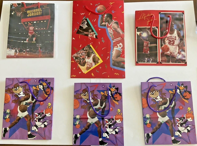 Vintage 1990s Michael Jordan / Space Jam Gift Bags (Lot of 6)
