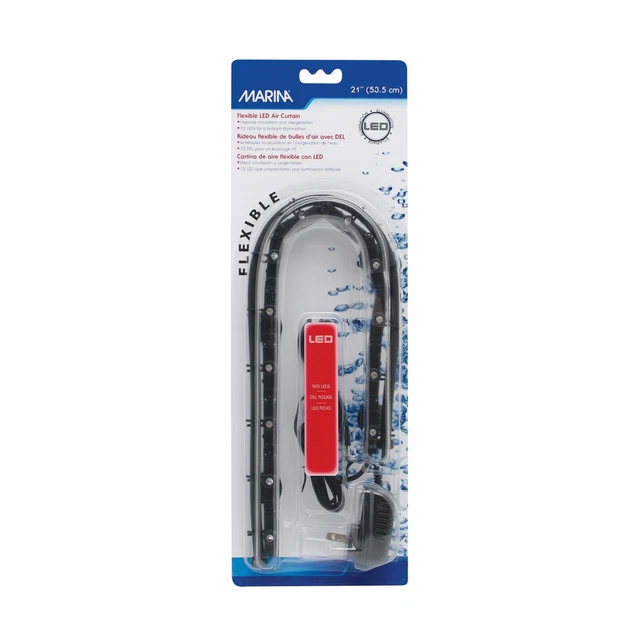 Marina Flexible LED Air Curtain - 53.34 cm / 21 inch - 12 Red LED lamps
