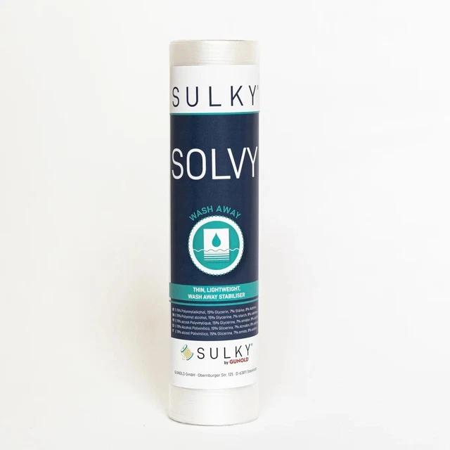 Sulky Solvy wasserlösliche Folie 25cm x 10m transparent ausreißbare und auswasch