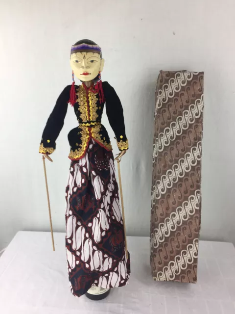 Wayang Golek Indonesien Stabpuppe Puppe antik Asien Marionette Holzpupppe