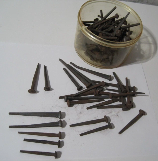 Vintage 2" - 3" Square Head Nails - 2.5 Pounds