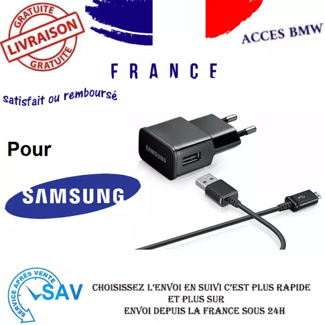 Original Chargeur Rapide 2A Samsung + Câble USB pour Samsung SM-A300 Galaxy A3