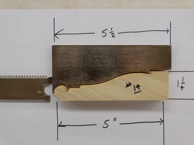 Shaper / Molder Custom Corrugated Back / CB Knives For 1 1/4" x 5" Casing