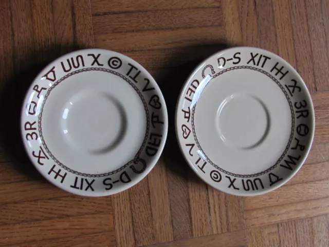 2 Vintage Westward Ho Wallace Los Angeles Saucers 6 1/4" & 6 3/4"