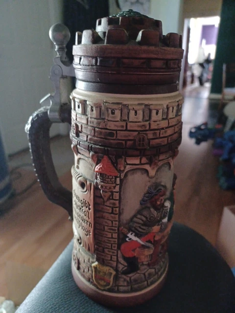 Vintage Original Thewalt Stein "Life is a Game of Dice...." 7" tall Excellent