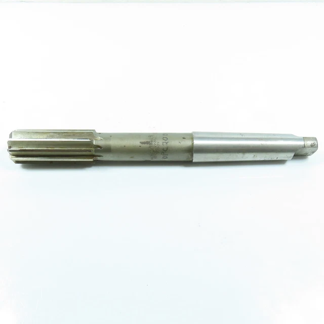 Union Twist Drill 1-3/8" Straight 10 Flute Reamer MT4 Morse Taper Shank 12" OAL