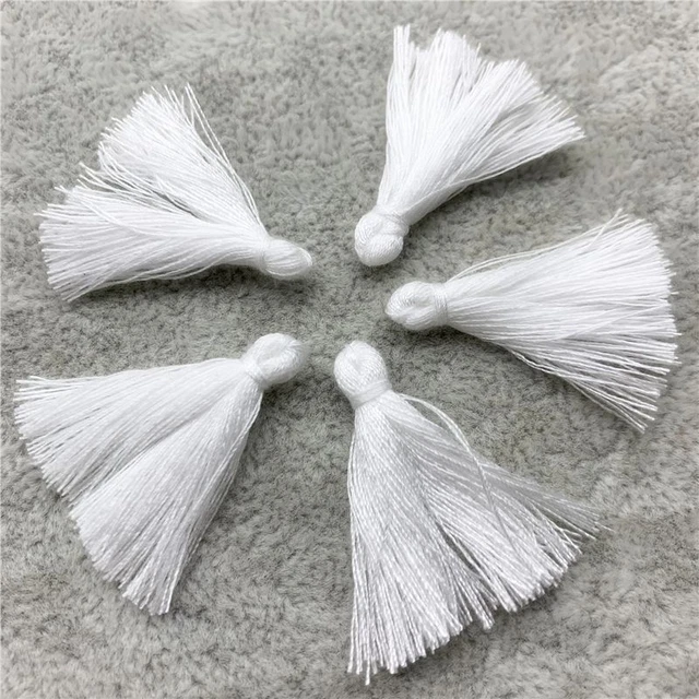 Small Cotton Fringe Trim Tassels Sewing Crafts Curtain Home Decor Tassel 30pcs 5