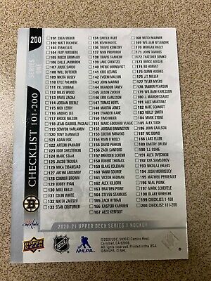 2020-21 Upper Deck Hockey Cards Complete Your Set You U Pick From List 1-250 NHL