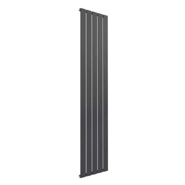 Reina Flat Single Designer Vertical Radiator 1600mm H x 366mm W - Anthracite