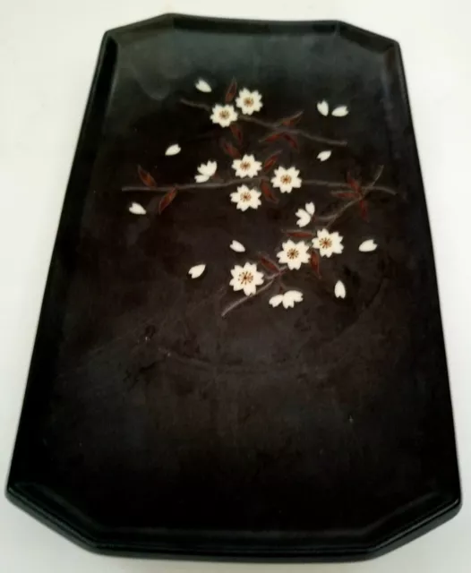 NIP Vtg Kafuh Japan Sousaku Cherry Blossom Sushi Plates Discontinued Set/4 NOS