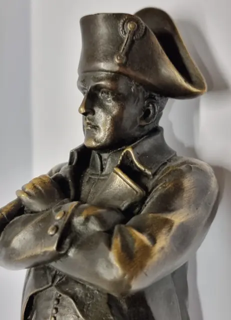 Bronze Figur / Plastik Napoleon auf Marmorsockel -  33,0 cm