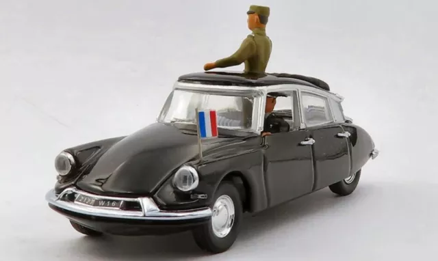 Miniature voiture auto 1:43 rio Citroen DS 19 De Gaulle Figurine Modèle diecast