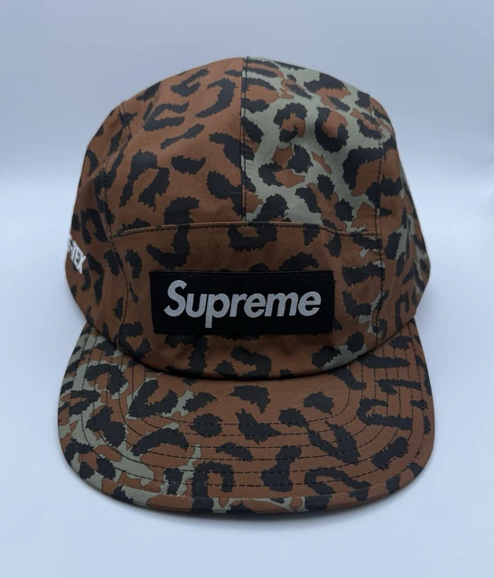 NEW SUPREME LEOPARD Gore-Tex Camp Box Logo Cap Hat 6-Panel FW 2019