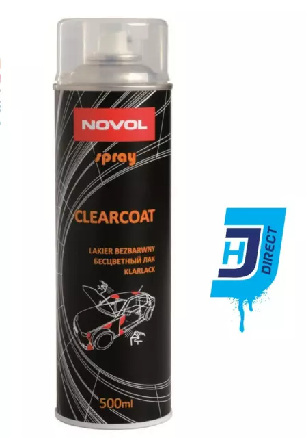 Novol Fast Clear Coat High Gloss Lacquer Spray Paint Aerosol Auto Car 500ml