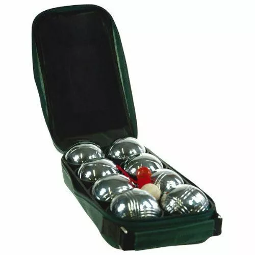 8pc Steel French Boules Set Petanque Balls Garden Game Free Carry Case NEW Fun