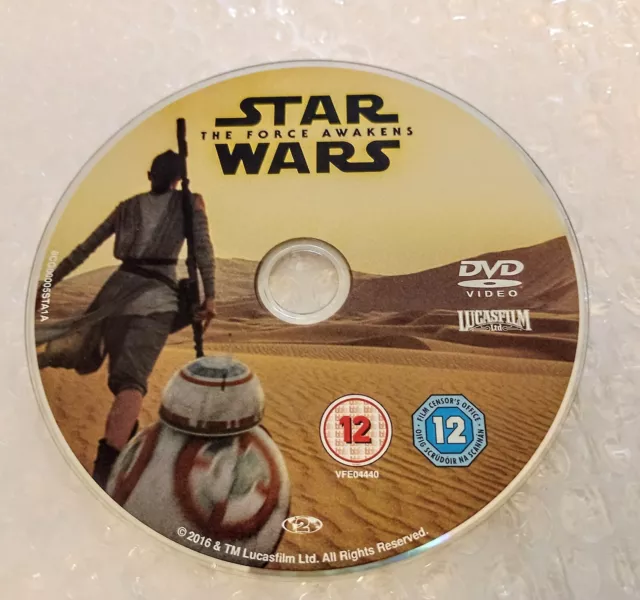 Star Wars The Force Awakens DVD Disc Only