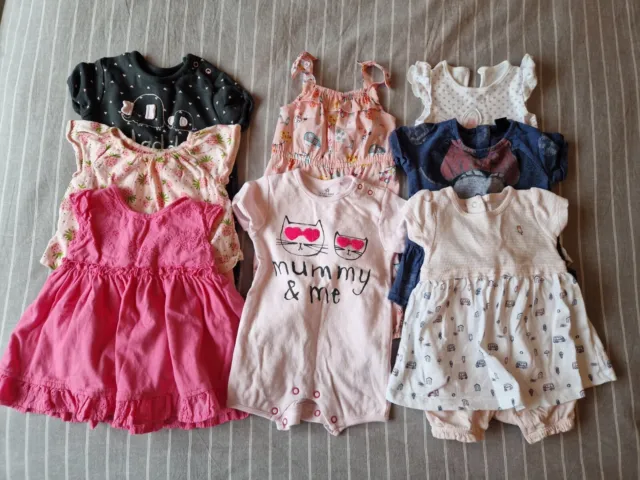 Baby Girl Summer Clothes Bundle 8 pieces 0-3 Months Next Gap