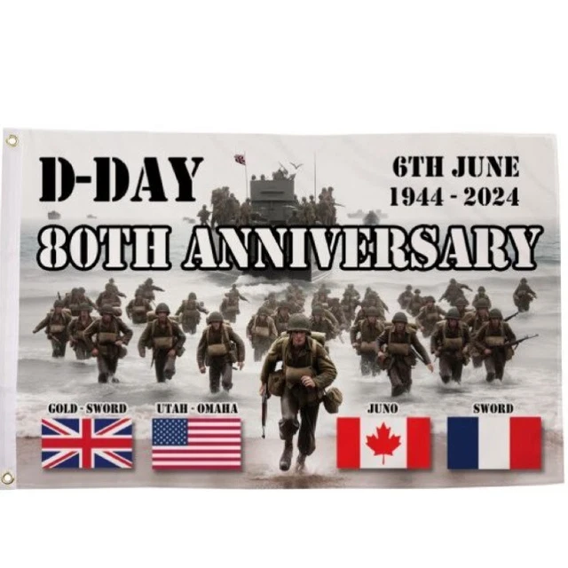 VJ DAY 80TH Anniversary Flag 2025, V J Day Flags For Memorabilia Celebration De U00a38.41 - UK