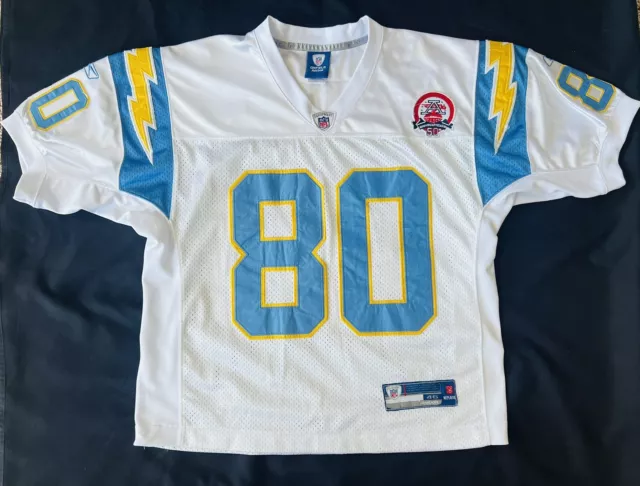 LA San Diego Chargers Malcolm Floyd#80 Authentic Stitch Jersey Size:46 By Reebok