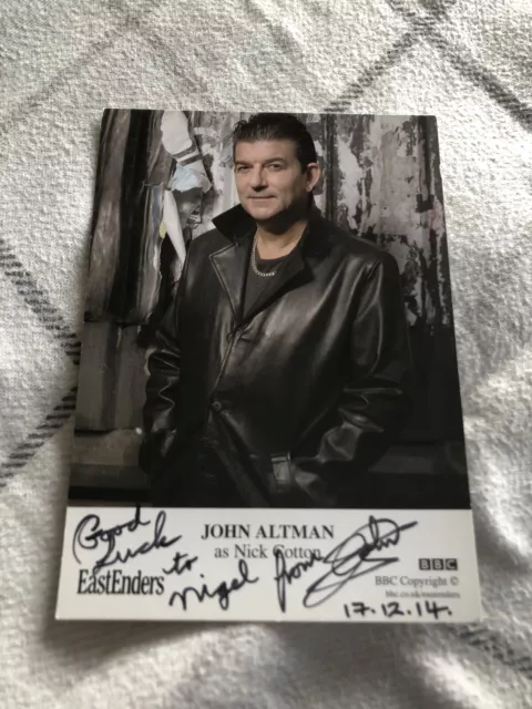 Eastenders John Altman Signed Cast Card