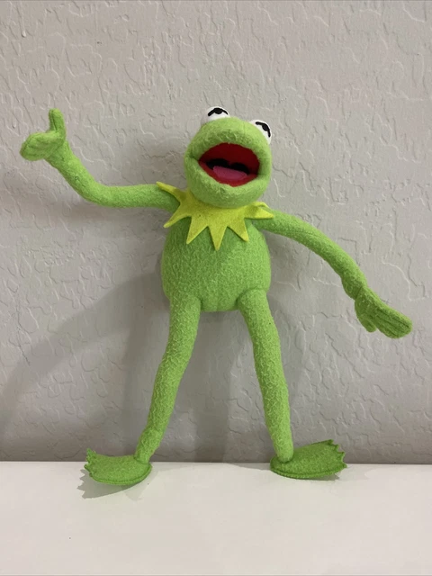 vtg 90's Kermit the Frog 12" Bendable Posable Plush Applause Jim Henson Muppets