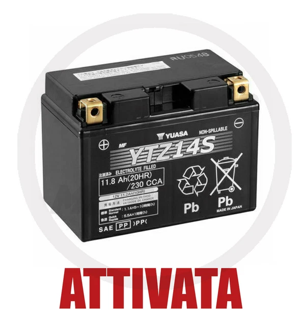 Batterie YTZ14S-BS 12V 11.2AH Yamaha FZ1-S Fazer/ Fazer ABS 1000 2006