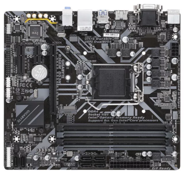 Gigabyte B360M DS3H Motherboard Intel B360 LGA 1151 DDR4 Micro ATX VGA Core PS/2