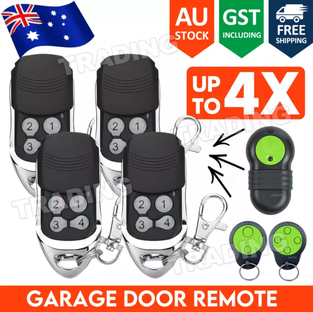 UPTO 4PCS merlin ATA PTX-5V2、ATA PTX-5V1 Compatible Garage Door Remote Control