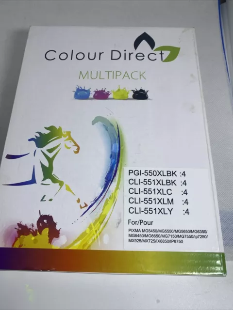 Colour Direct Multipack Ink CLI-551XL, PGI-550XL For Canon Pixma MG5450, IX6850