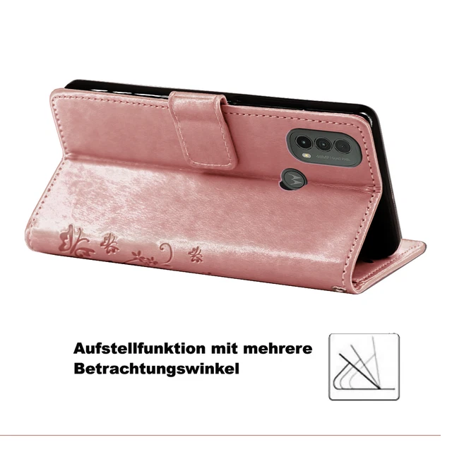 Etui Coque Motorola Moto E20/E30/E40, Téléphone Portable Sac Portefeuille Case 5