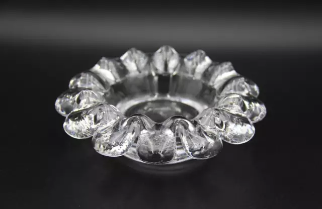 Vintage Kosta Boda Crystal "Krinolin" Candle Holder or Bowl by Göran Wärff