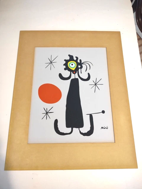 Vintage Joan Miró Woman/Sun Modern Classics Series Print #232 w/ Matting